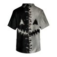 thumbnail image 6 of Men's Halloween T-Shirts V-Neck Spooky Jack O Lantern Retro Workwear Fashion Casual Healthcare Worker Shirts with Pockets Gray XL, 6 of 6