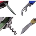 thumbnail image 3 of Juego de cubiertos plegables para acampar, de acero inoxidable, portátil, 6 en 1, multiherramientas, 2 piezas, amarillo y rojo, 3 of 5