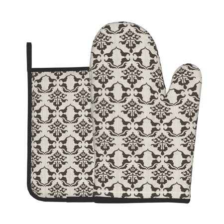 

Oven Gloves Hot Pads For Kitchen Decor Classical Seamless Pattern Heat Resistant 2pcs For Cooking Baking Bbq