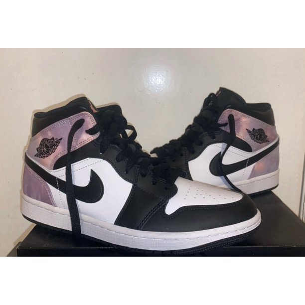 A i r-Jor-dan 1 Mid BLACK/BLEACHED CORAL-WHITE Size: 8.5
