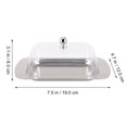 thumbnail image 2 of 1pc Stainless Steel Bread Tray Butter Dish Butter Keeper Butter Storage Dish with Clear Lid, 2 of 9