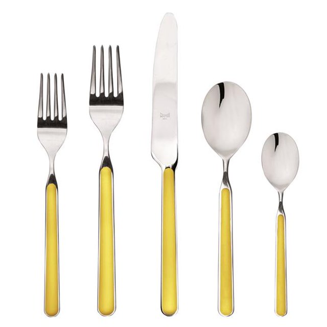 Mepra 10G622005 Ensemble de Salle Fantasia en Acier Inoxydable, Jaune - 5 Pcs