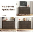 thumbnail image 6 of Blotout 55" Large Long Drawer Dresser with Deep Drawers, Farmhouse 7 Drawer Dresser for Bedroom, Wide Wood Chest of Drawers with Power Outlets, Antique White Dresser, 6 of 8