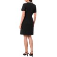 thumbnail image 3 of INSPIRE CHIC Knee Length Dress for Women Crew Neck Short Sleeve Pearls Decro Bodycon Business Work Elegant Dresses S Black, 3 of 5
