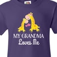 thumbnail image 4 of Inktastic Grandma Loves Me Girls Giraffe Granddaughter Youth T-Shirt, 4 of 5