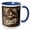 Blue/White, variant on 3drose, Image of an Angry Tree Face, 11oz Magic Transforming Mug