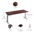 thumbnail image 3 of Move 40 Series 72W Height Adjustable Desk in Hansen Cherry - Engineered Wood, 3 of 7