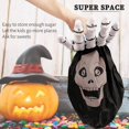 thumbnail image 5 of Decoraciones de Halloween Decoración de Halloween Accesorios de mendicidad de dulces para niños de Halloween Bolsa de dulces de esqueleto (negro), 5 of 5