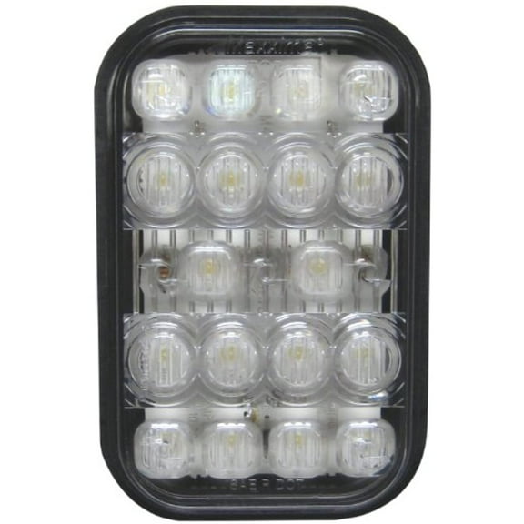 Maxxima M42213 White 5" Rectangular Backup Light