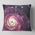 thumbnail image 2 of Designart Pink Flower with Sparkles - Floral Throw Pillow - 18x18, 2 of 5