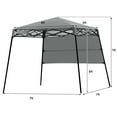 thumbnail image 3 of Gymax 7x7 FT Slant Leg Pop-up Canopy Tent Shelter Adjustable Portable Carry Bag Gray, 3 of 10