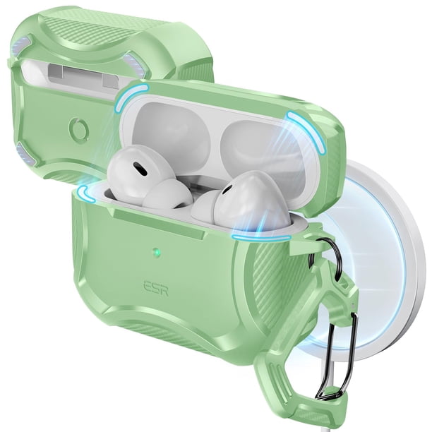 Funda ESR para AirPods Pro de segunda generación con MagSafe, color verde claro