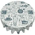 thumbnail image 6 of Nautical Table Cloth Round Table Cover Wrinkle Resistant Waterproof Tablecloth 60 Inch Washable for Kitchen Party Picnic1, 6 of 6