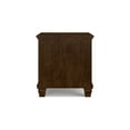 thumbnail image 3 of Benjara BM328175 Reno Nightstand - 2 Drawers - Nickel Round Knobs - Rich Brown Solid Wood, 3 of 5