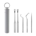 thumbnail image 1 of 304 Metal Toothpick Tool Stainless Steel Toothpick Needle Stick Portable Cleaning Tool Set, 1 of 8