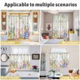 thumbnail image 5 of Easter Kitchen Curtains Window Panels, Spring Rabbit Ears Foot Colorful Eggs Leaf Floral Insulated Window Treatment Curtain, Grommet Curtains for Bedroom/Living Room/Bathroom, 2 Piece 52"Wx63"L, 5 of 8