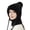 1-Black1790, variant on XIAOCHA Women's Fleece‑Trim Ear‑Flap Beanie Solid Outdoor Snow Neck Gaiter Fall Winter Neckwear,Beige