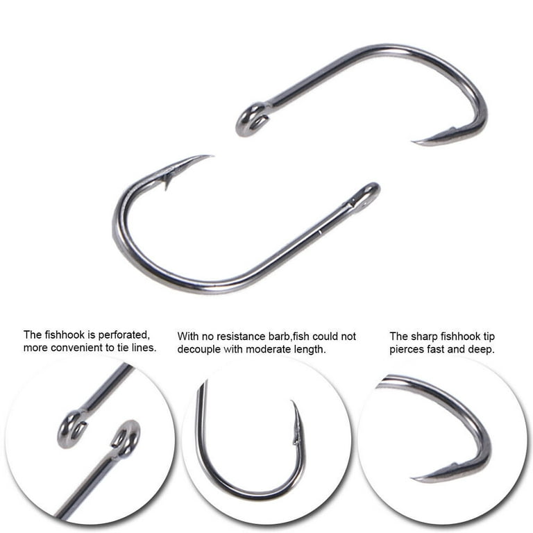 KingFurt Barbed Fishing Hooks Set - 1000 Circle Hooks, High Carbon Steel  Shank, Portable Case - Assorted Sizes for Saltwater and Freshwater Fishing  