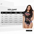 thumbnail image 3 of Goofa Bouquet Printed Women Rash Guard Short Sleeve,Tummy control Swimsuit Surfing Swimsuit Bathing Suit One Piece Swimsuit UPF 50-Small, 3 of 9