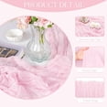 thumbnail image 4 of Pink Cheesecloth Table Runner 4 Packs 35" x10Ft Rustic Gauze Boho Table Runner for Wedding Reception Bridal Shower Vintage Decor, 4 of 14