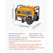 KFFKFF Portable Dual Fuel Generator, 4650W Peak Gasoline Power & 4130W Peak LPG Power, Home Backup Generator with Electric Start, Gas and LPG Compatibility, CO Detection, 20A & 50A Outlets