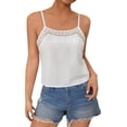 thumbnail image 2 of YVNAURA Square Neck Tank Top Women Double Lined Sleeveless Cami Double Layer Basic Summer T Shirts Not See Through Y2K Going Out Trendy 2026, White,L, 2 of 5
