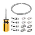 thumbnail image 3 of DYNWAVECA Stainless Steel Wire Rope Versatile Bell Rope Clothesline Picture Hanging Cable Kits Sturdy for Home Farm Garden Porch Patio , 10m, 3 of 10