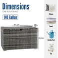 thumbnail image 2 of FHFO Rattan Wicker Deck Box, 120 Gallon Outdoor Patio Storage Box Waterproof, Outside Storage Bin for Patio Furniture Covers, Cushion Pillows, Towels, Garden Tools, Toys, Grey, 2 of 7