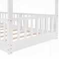 thumbnail image 5 of Twin Size Solid Pine Bunk Bed with Slide and Ladder, White, for Bedroom, 5 of 18