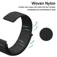 thumbnail image 5 of FIEWESEY 20mm Compatible with Galaxy 42mm/Watch Active/Gear Sport/Gear S2 Classic/Galaxy Watch 5 40mm 44mm/Galaxy Watch 5 pro 45mm Nylon Lightweight Breathable Replacement Sport Loop Strap(Black), 5 of 6