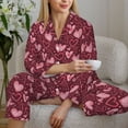 thumbnail image 6 of Lsque colorful Heart Pattern Long Sleeve Pajama Set for Women - Soft 2-Piece Sleepwear and Loungewear Set with Pockets, Comfy Nightwear-Large, 6 of 7