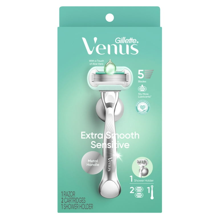 Venus Deluxe Smooth Sensitive Razor for Women, 5 Blades, Handle +