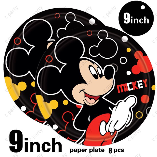 Mickey Mouse Birthday Party Supplies and Decorations Mickey Mouse Party Supplies Serves 8 Guests with Banner Plates Balloons Gao Jinjia LED