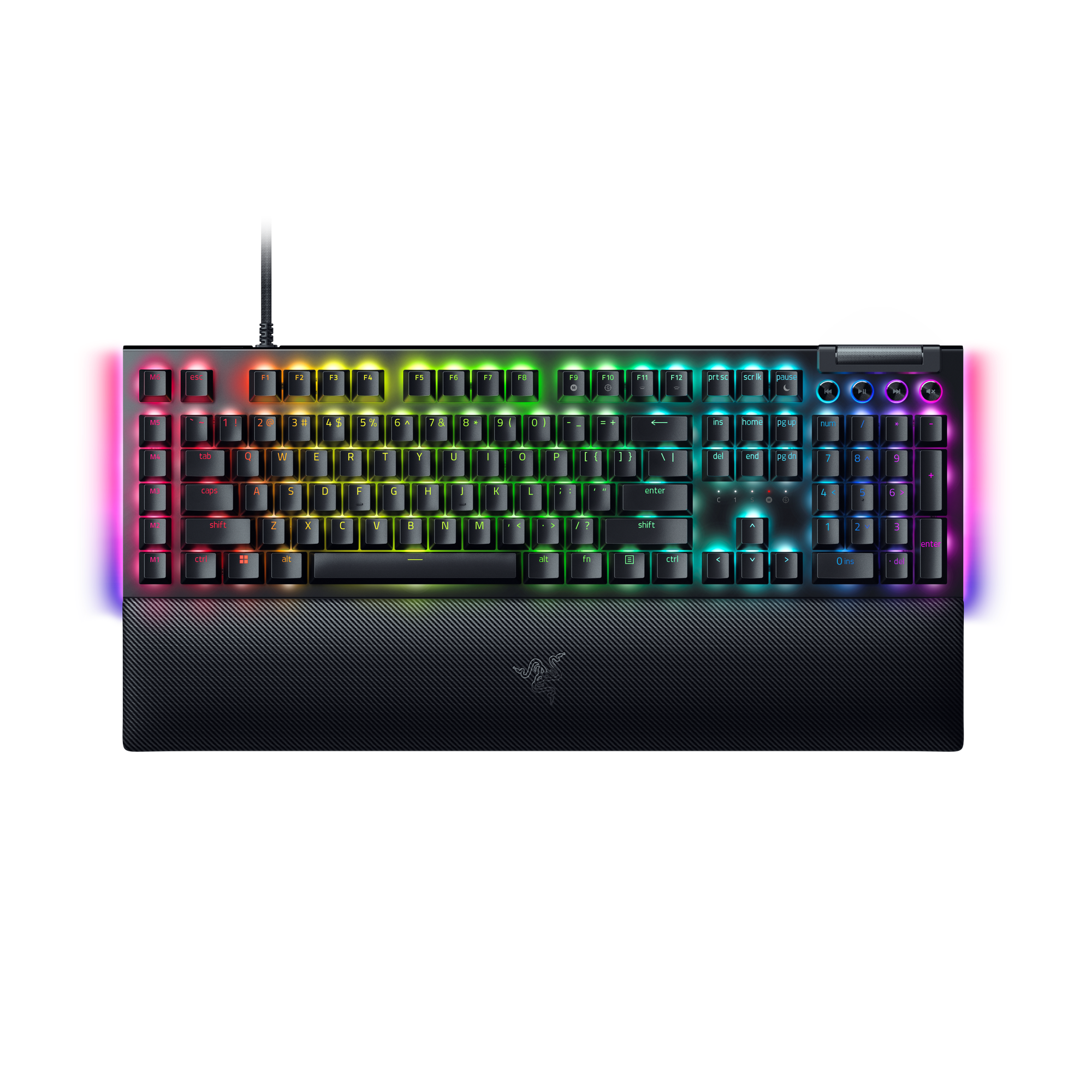 Razer BlackWidow V4 Wired Mechanical Gaming Keyboard with Wrist Rest, Black