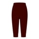 thumbnail image 5 of Pantalones capri casuales de color liso y cintura alta para mujer - Poliéster, diseño con cordón, ajuste cómodo, tallas S-XXL, adecuados para todas las ocasiones, 5 of 6