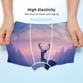thumbnail image 3 of Yiaed Night Sky Elk Print Boys' Boxer Briefs Cotton Casual Stretch Comfort Boys Boxers - Kids Boxer Briefs Underwear for Boys (6-18)-Small, 3 of 5
