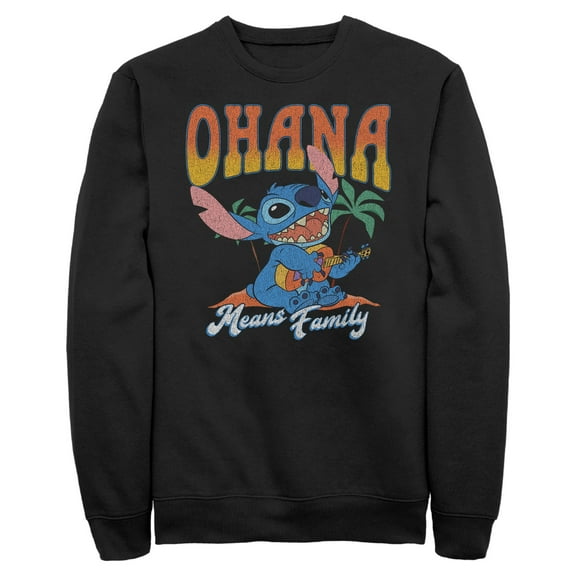 Mens Lilo & Stitch Ohana Guitar Sweatshirt
