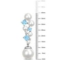 thumbnail image 2 of Everly Women's Topaz and Cultured Pearl Sterling Silver Earrings, 2 of 5
