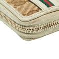 thumbnail image 6 of Pre-Owned Gucci GG Canvas Sherry Line Ribbon Round Zip Long Wallet 257003 Beige... (Good), 6 of 11