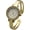 Gold, variant on Collections Japanese Quartz Womens 30mm Case Reflective Bezel Metal Cuff Bangle Watch