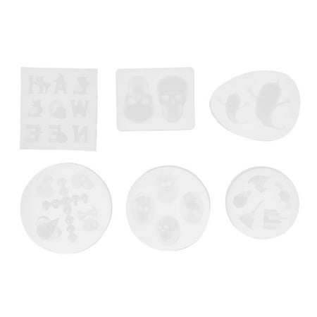 

Silicone Skull Cross Mold 6Pcs Ghost Shape Flexible Soft Reusable Transparent Molds for Baking DIY Crafts Cake Decorating Food Decoration Party Supplies