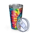thumbnail image 2 of 16oz Tumblers Vibrant Tie Dye Symmetry Stainless Steel Vacuum Insulated Double Wall Travel Tumbler Cups Mug with Lid and Straw,Cleaning Brush for Coffee,Tea, 2 of 4
