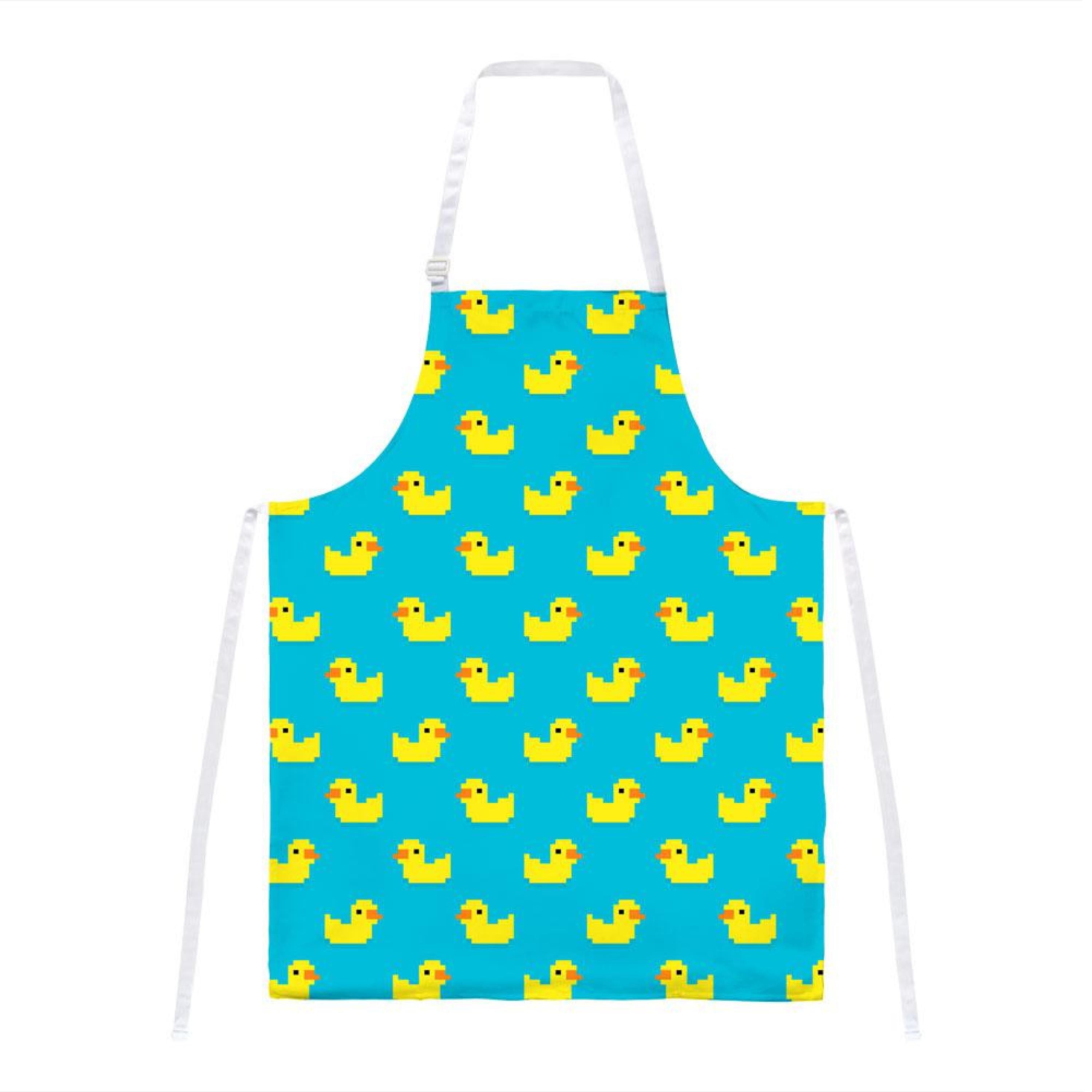 8 Bit Rubber Ducks All Over Apron