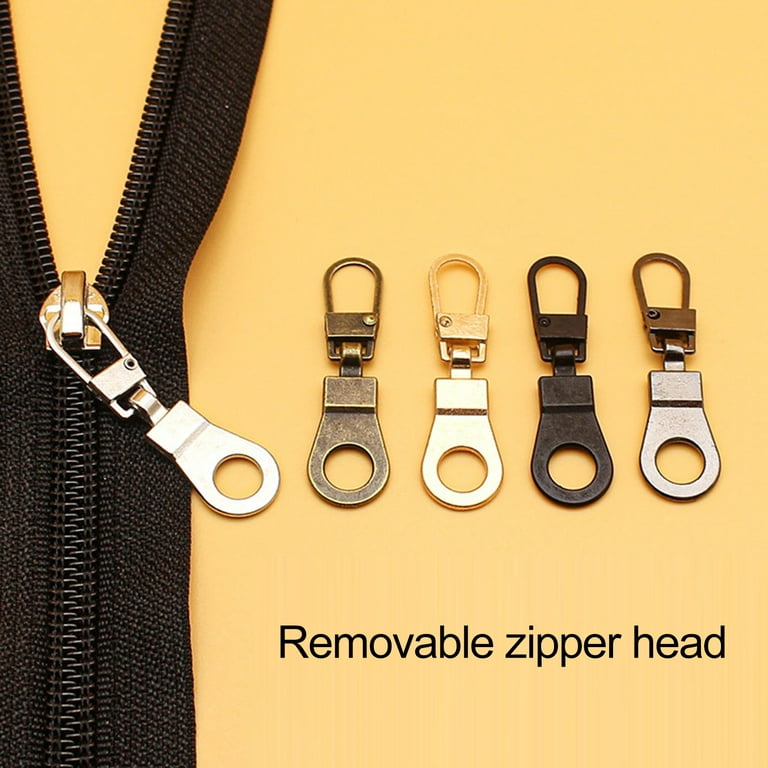 2pcs Replacement Zipper Slider Easy Zipper Puller DIY Zipper Repair Kit  Sewing Accessories for Luggage Backpack Clothes Pants Wallet