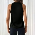 thumbnail image 5 of Ktyne Tank Top Blouses Women Business Casual Sleeveless Blouses To Wear Under Blazers V Neck Vest Top Summer Basic Work Tank Tops Black L, 5 of 7