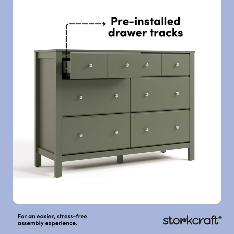 graco green dresser Teddi 6 Drawer Double Dresser Graco Color: Olive