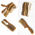 thumbnail image 4 of 2PCS Handmade 100% Natural Sandalwood Hair Combs Anti-Static Sandalwood Scent Natural Hair Detangler Wooden Comb (Wide Tooth) 2Pcs, 4 of 6