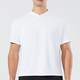 thumbnail image 3 of FRSASU Men's Short Sleeve Hoodie Gym Shirts Lightweight Quick-Dry Athletic Pullover Hooded Workout Fitness Tee White, 3 of 7