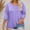 Purple, variant on DuoJiaJ Women's Plus Size Top Casual Short Sleeved Patterned T Shirt Oversized Top Cropped Tops for Women Blue L