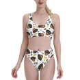 thumbnail image 2 of Picia Rottweiler Women's High Waisted Bikini Scoop Neck Swimsuit Two Pieces Bathing Suit-Small, 2 of 8